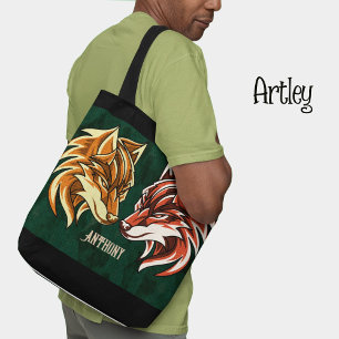 Vos Vrienden Vijanden Koppel Vrienden Aangepaste N Tote Bag
