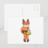 Vos Vrouw met Rok Briefkaart (Voorkant / Achterkant)