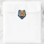 Vos Watercolor Maan Bos Dier Esthetisch Hart Sticker (Tas)