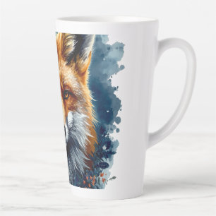 Vos Watercolor Maan Bos Dier Esthetisch Latte Mok