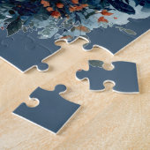 Vos Watercolor Maan Bos Dier Esthetisch Legpuzzel (Zijkant)