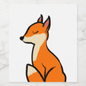  vos wijn etiket (Enkel label)