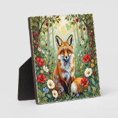 Vos Wilde Bloem Bos Illustratie Fotoplaat (Voorkant)