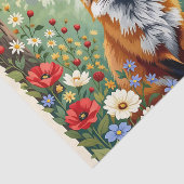 Vos Wilde Bloem Bos Illustratie Tissuepapier (Detail)