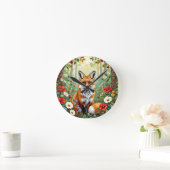 Vos Wilde Bloemen Bos Illustratie Ronde Klok (Huis)