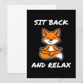 Vos Yoga Zit terug en ontspan Kaart (Voorkant / Achterkant)