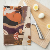Vosfamilie Herfst Bos Hol Theedoek (Quarter Fold)