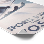 Vosges France Retro  Ski Travel Poster (Hoek)