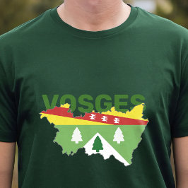 Vosges Kaart met Wapen T-shirt
