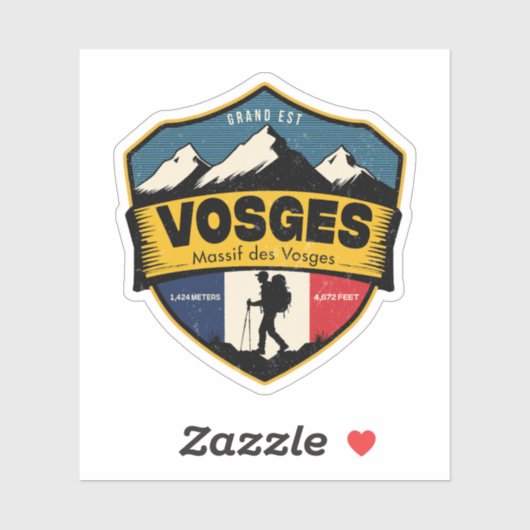 Vosges, Massif des Vosges Mountain Sticker (Vel)