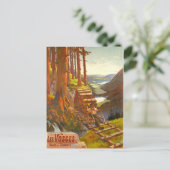 Vosges Mountains, Wooden Bridge, Frankrijk Briefkaart (Staand voorkant)