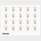 Vosje - dank je ronde sticker (Vel)