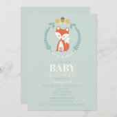 Voskrans Baby Shower - Meisje Kaart (Voorkant / Achterkant)