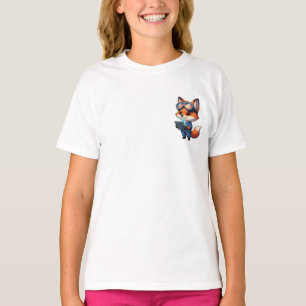 Vosontdekkingsreiziger met een bril voor kinderen t-shirt