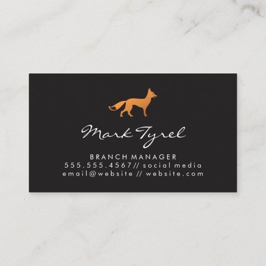 Vospictogram (zwart & wit) visitekaartje (Achterkant)