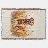 Vosrode Labrador Retriever Hond Deken (Voorkant)