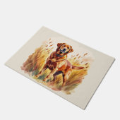 Vosrode Labrador Retriever Hond Deurmat (Schuin)