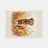 Vosrode Labrador Retriever Hond Fleece Deken (Voorkant (Horizontaal))