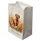 Vosrode Labrador Retriever Hond Medium Cadeauzakje (Achterkant Gekanteld)