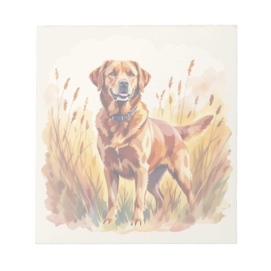 Vosrode Labrador Retriever Hond Notitieblok (Voorkant)