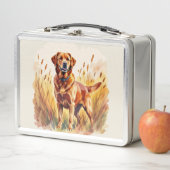 Vosrode Labradord retriever hond (In situ)