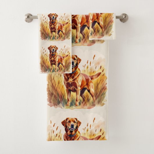Vosrode Labradord retriever hond Bad Handdoek (Insitu)