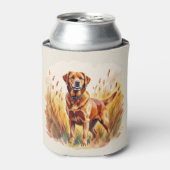 Vosrode Labradord retriever hond Blikjeskoeler (Blikje Voorkant)