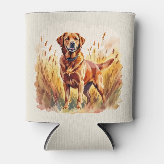 Vosrode Labradord retriever hond Blikjeskoeler (Voorkant)