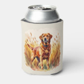 Vosrode Labradord retriever hond Blikjeskoeler (Blikje Achterkant)