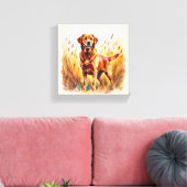 Vosrode Labradord retriever hond Canvas Afdruk (Insitu (Woonkamer))