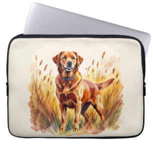 Vosrode Labradord retriever hond Laptop Sleeve