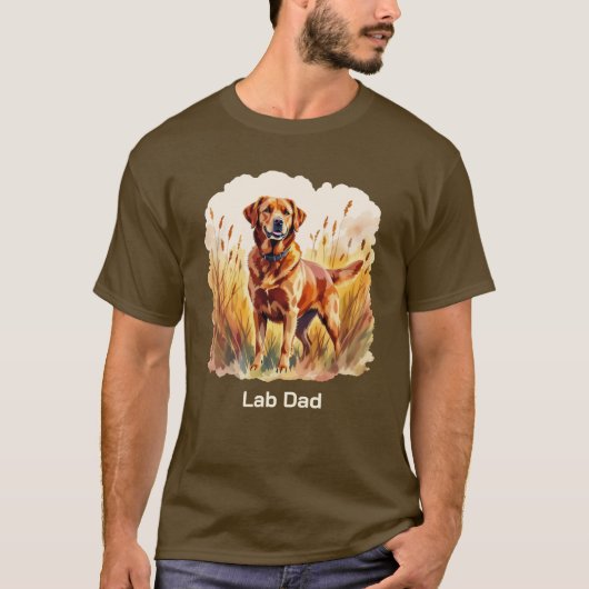 Vosrode Labradord retriever hond T-shirt (Voorkant)