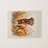 Vosrode Labradord retrieverhond Legpuzzel (Horizontaal)