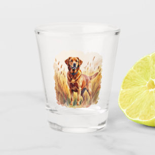 Vosrode Labradord retrieverhond Shot Glas
