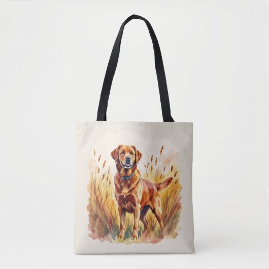 Vosrode Labradord retrieverhond Tote Bag (Voorkant)