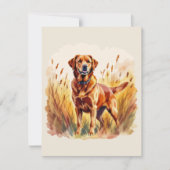 Vosrode Labradors retriever hond Kaart (Voorkant)