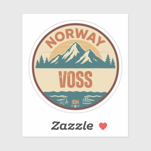 Voss, Norge Noorwegen Sticker (Vel)