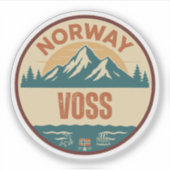Voss, Norge Noorwegen Sticker (Voorkant)