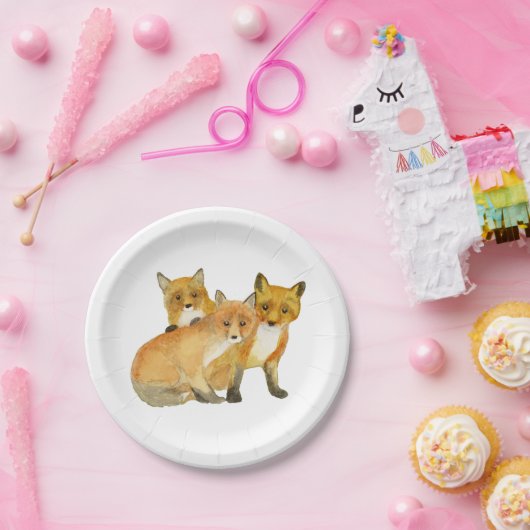 vossdrieling papieren bordje (Feest)