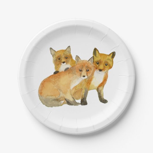 vossdrieling papieren bordje (Voorkant)