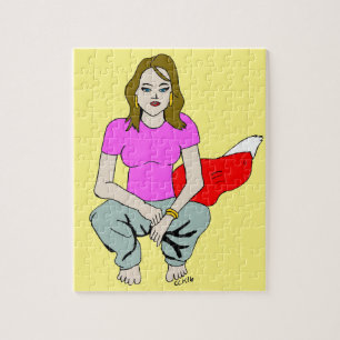 vosse meisje legpuzzel