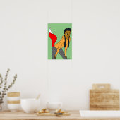 vosse meisje poster (Keuken)