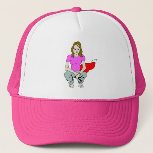 vosse meisje  trucker pet (Voorkant)