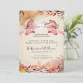  vossen avond alleen bruiloft uitnodiging (Staand voorkant)