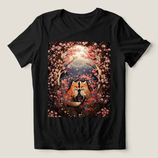 Vossen Bij Maneschijn Tri-Blend Shirt (Design voorkant)