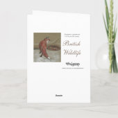 Vossen Britse Wildlife Kerstkaarten Feestdagen Kaart (Achterkant)