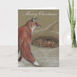 Vossen Britse Wildlife Kerstkaarten Feestdagen Kaart
