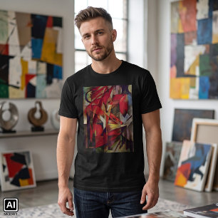 Vossen door Franz Marc, Vintage Abstract Cubisme K T-shirt