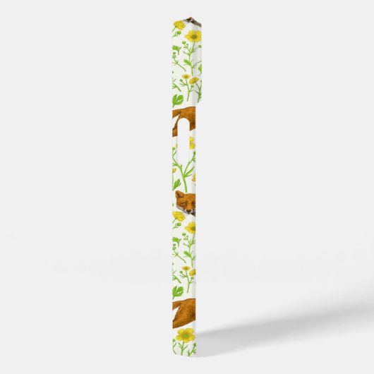 Vossen en boterbloemen op natuurlijk wit Case-Mate iPhone case (Achterkant / Rechts)