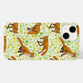 Vossen en boterbloemen op natuurlijk wit Case-Mate iPhone case (Achterkant (horizontaal))